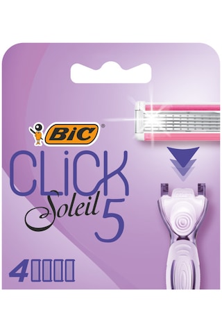 Bıc Click Soleil 5 Bıçaklı Kadın Tıraş Bıçağı Yedek Başlık 4 Lü