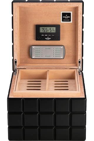 Colibri Heritage Cube Siyah Sedir Humidor Puro Kutusu