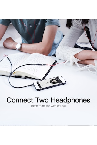 vention Stereo Aux Kulaklık Çoklayıcı 2'Li Ses Çoklayıcı