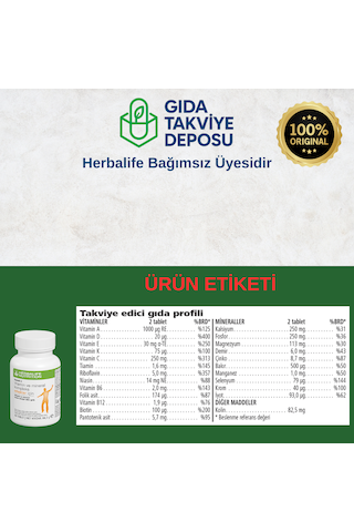 Herbalife2 Vitamin Ve Mineral Kompleks Erkekler İçin 60 Tablet