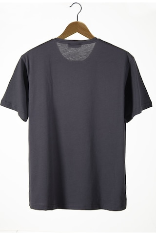 Erkek Bisiklet Yaka Oversize Rahat Kalıp Basic T-shirt 22y-3400761-1 Antrasit Antrasit
