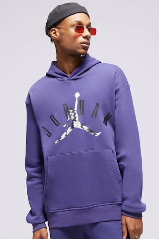 Nike Air Jordan Flight Mvp Fleece Pullover Hoodie Kapüşonlu Pamuklu Erkek Sweatshirt Mor