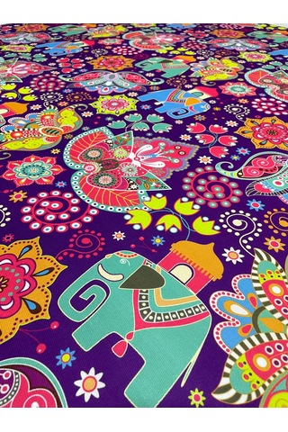 ndian Fil Desenli Kumaş Kırlentlik Döşemelik Kumaş Dijital Baskı