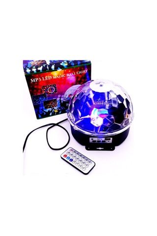 Küre Disko Topu Müzik Çalar Renkli Lazer Işıklı Bluetooth Bx40