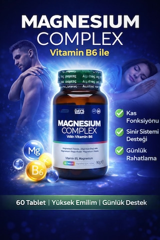 Day's Power Magnezyum Kompleks 60 Tablet