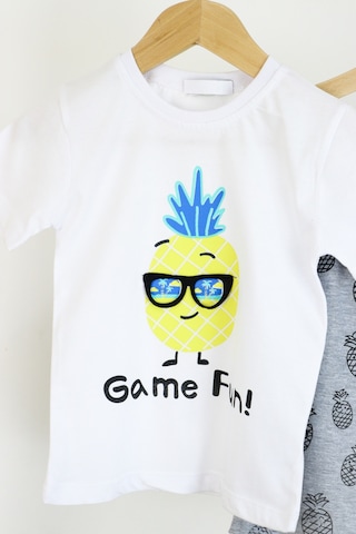 Erkek Çocuk Gözlük Model Pamuklu Şortlu 2'li Takım 001