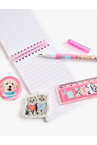 Koton Studio Pets Lisanslı Kedi Ve Köpek Temalı Kırtasiye Seti Pembe 7wak70368aa