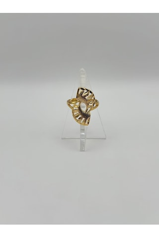 Arnes Jewelry Çelik 22 Ayar Altın Kaplama Ayarlanabilir Yüzük Ar501nes Gold