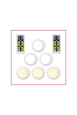 Yifomall Küçük Gece Lambası: 3 Renkli Buz Topu Desenli, Infrared Kumandalı, Işık Ayarı Ve Zamanlama Fonksiyonlu, Duvar Montajlı, 6 Ledli, 2 Kumanda İle, Ticari Satış İçin Diğer