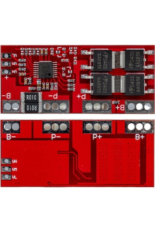 4s 30a Bms Devresi Lityum Batarya Şarj Modülü 50x22x3.5mm Turuncu