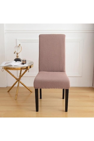 Açık Kahve Spandex Jakarlı Sandalye Düz Renk Streç Mobilya Koruyucu Slipcovers Yemek Odası Düğün Için Çıkarılabilir Sandalye Kapakları