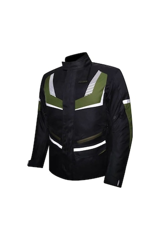 Motosiklet Montu Maxdura Kumaş 4 Mevsim Uzun Model Motor Montu Yeşil