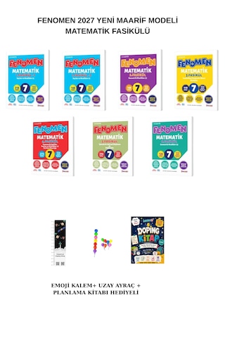 Fenomen 7. Sınıf Matematik Fasikül Set Uzay A+emoji K+planlama Kitabı 2027 Yeni Maarif Modeli