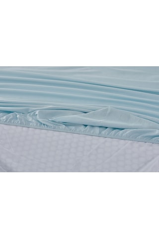 Colourful Fitted Çarşaf Çift King Size - Mavi
