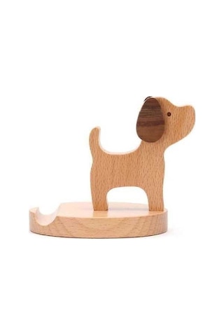 Moly Çift Yuva Ahşap Telefon Tutucu, Dekoratif Tasarım, Pratik Ve Estetik Diğer