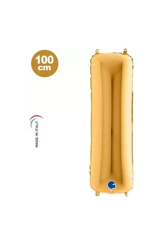 Folyo Harf ''ı'' Harfi Gold-altın Renk 40 Inc 100 Cm Grabo Doğum Günü Balonu Çok Renkli
