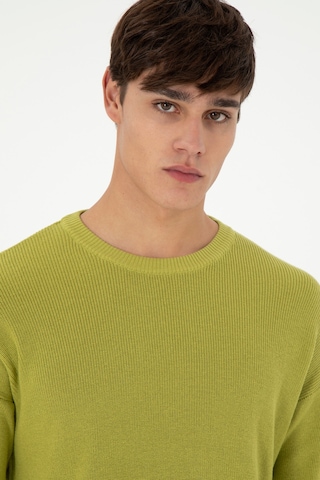U.S. Polo Assn. Erkek Regular Fit Bisiklet Yaka Fıstık Yeşili Basic Kazak 50298267-VR087