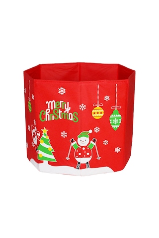 Suofeng Kumaş Noel Ağacı Taban Tutucu 30x36cm - Katlanabilir Noel Gövde Dekorasyon Kutusu, Ev/restoran İçin Sevimli Desenli Noel Dekoru Diğer