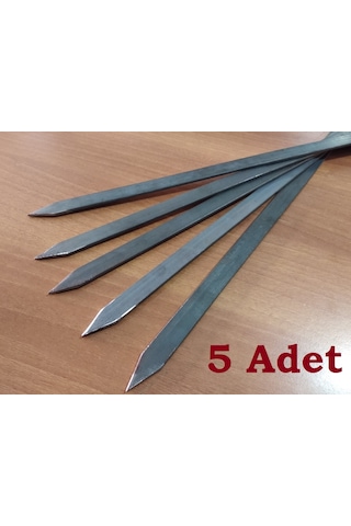 5 Adet Profosyonel Silme Demir Kıyma Şiş Adana-Urfa Kebap Şişi
