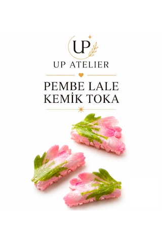 Pembe Lale Kemik Toka 8cm Pembe Lale Kemik Toka 8cm