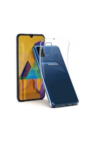 Samsung Galaxy Uyumlu M40 1mm Süper Silikon Şeffaf Kapak