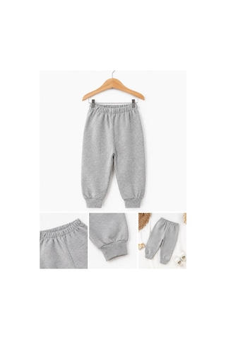 H&c Coolboy H&c %100 Pamuk Penye Bebek Tek Alt Pantalon 0-36 Ay gri