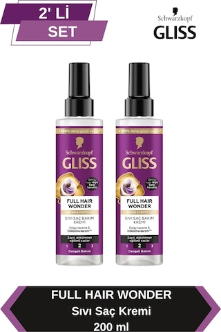 Full Hair Wonder Dökülme Karşıtı Sıvı Saç Kremi 200 Mlx2 Adet