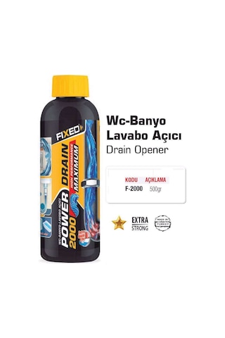 Sgs Fıxed Maxımum Hıgh F-2000 Wc-Banyo Lavabo Açıcı 500Gr.