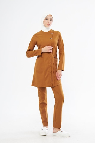 Elegance Santana Kadın Tesettür Takım - Camel Kahverengi