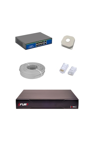 Fury 15 Warm Led Ip Güvenlik Kamera Seti 4 Kameralı Sesli 4mp Gece Renkli Su Geçirmez 1403s 500gb