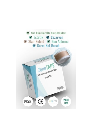 Zonetape Soft Silikon Estetik Yara izi Düzeltme Bandı 2 CM x 3 M
