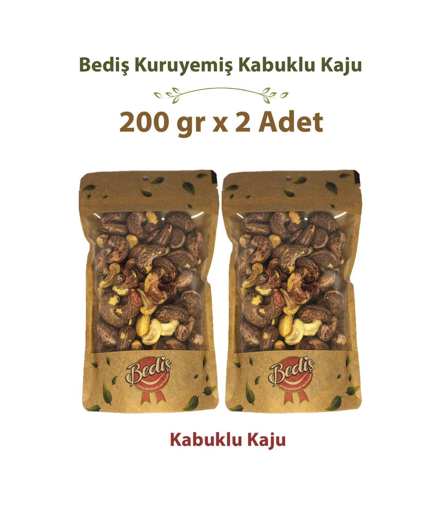 Bediş Naturel Zarlı Kaju 200 Gr X 2 Adet 200 G
