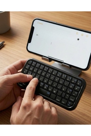 Northcity Cep Boyutu Kablosuz Klavye - Mini Bluetooth Klavye İle Tablet Ve Telefonlarda Hızlı Yazma