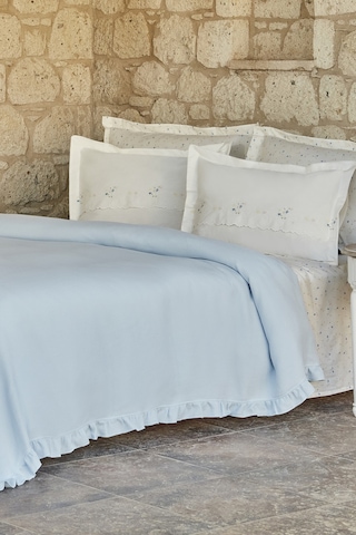 Karaca Home Roanne Çift Kişilik Nakışlı Nish Set Mavi 200.22.14.0463