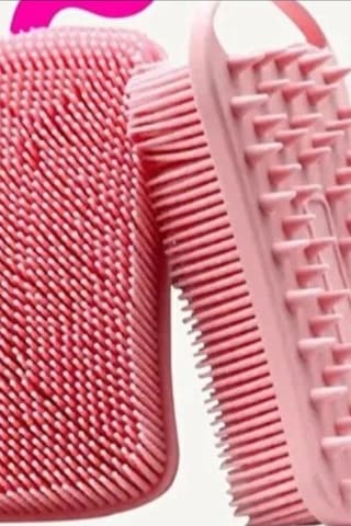 Çift Taraflı Silikon Banyo Masaj Fırçası - Saç Derisi Yatıştırıcı Taraklı 1 Adet Bx-313488 Çok Renkli
