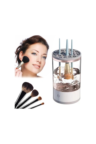 Rehomy Elektrikli Makyaj Fırça Temizleyici, Fırça Mat İle Makyaj