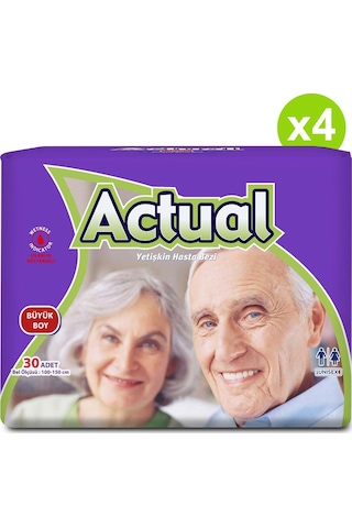 Actual Belbantlı Hasta Bezi L 4 x 30'lu