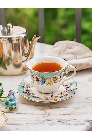 Roomi Seramik Çay Takımı 250 Ml, Fincan Ve Tabak Seti 245121630 Beyaz