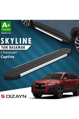 S-dizayn Chevrolet Captiva Skyline Aluminyum Yan Basamak 183 Cm 2006-2018 A+ Kalite
