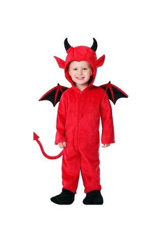 Jl Çocuklar Bebek Kırmızı Şeytan Kostüm Unisex Çocuk Cosplay