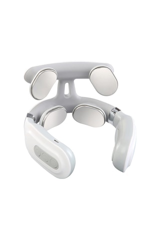 Qingmipy Isıtmalı 4 Başlı Boyun Masaj Aleti - Usb Şarjlı, Omuz Ve Boyun Ağrısı Rahatlatma, Kadın Ve Erkekler İçin Taşınabilir Masaj Cihazı Beyaz