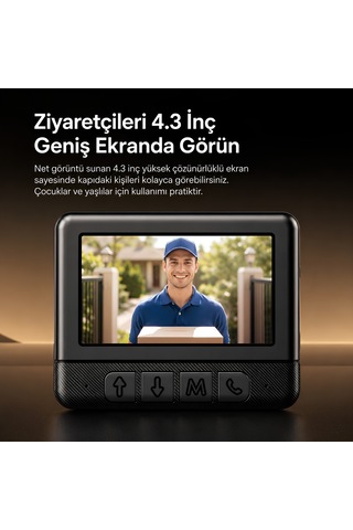 Smart Home Sh-24-g-vd Kablosuz Görüntülü Kapı Zili Seti