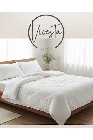 %100 Bambu Yorgan 155x215 Cm Doğal, Nefes Alabilir, Anti-alerjik, Dört Mevsim Kullanım Beyaz