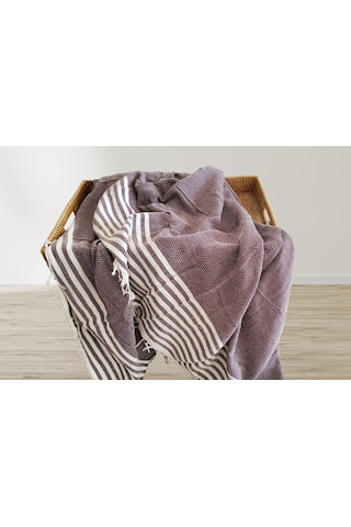 Aksu Summer Line Çok Amaçlı Örtü Pike Koltuk Örtüsü 170x220 Bordo Bordo