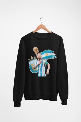 Magors Stıl-x Messi Baskılı Erkek Çocuk Sweatshırt Siyah-10