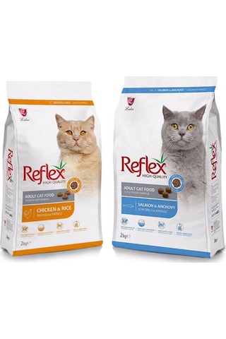 Reflex Tavuklu + Balıklı Yetişkin Kedi Maması 2 x 2 KG