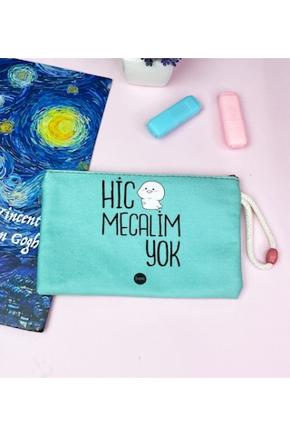 Çılgıntrend Hiç Mecalim Yok Tasarımlı Bez Kalemlik Cüzdan