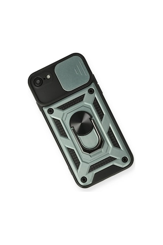 Newface - 810 - Apple iPhone Uyumlu 7 Kılıf Pars Lens Yüzüklü Silikon - Flzdgnkr - - Yeşil