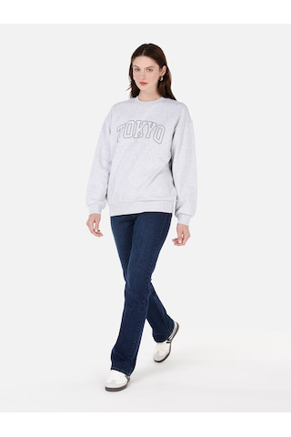 Colin's Colins Gri Kadın Sweatshirt Cl1070195 Q1.v2 Mga Gri Melanj