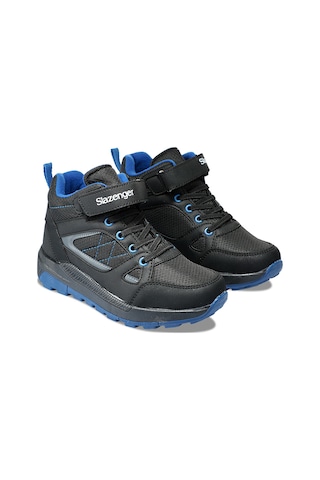 Slazenger KESHA Çocuk Cırt Cırtlı Siyah / Saks Mavi Bot